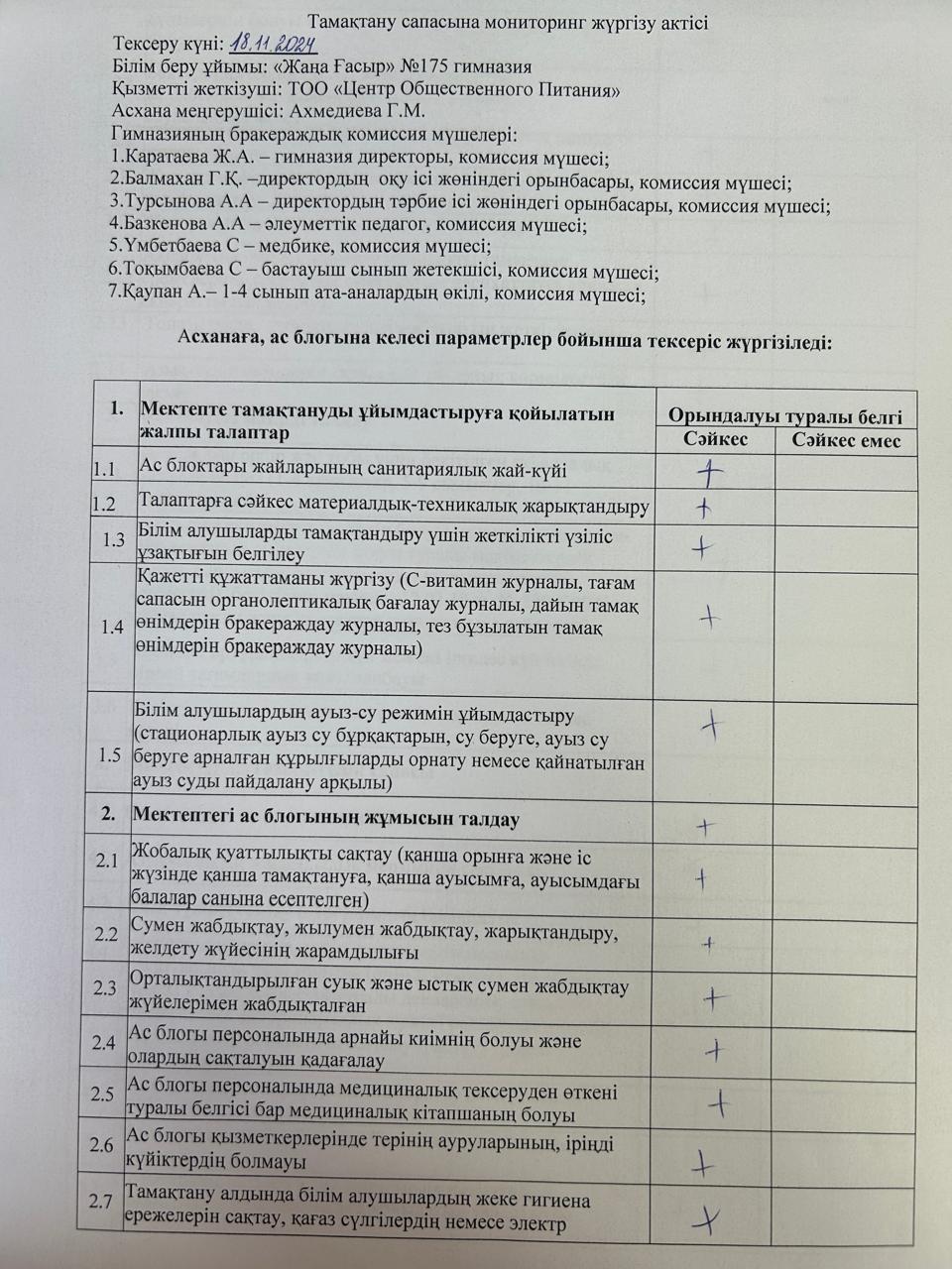 АКТ қараша айы